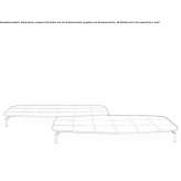 Low, leather coffee table Tisco