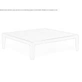 Low square coffee table in eucalyptus color Rasines