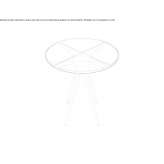 Round side table in glass and steel Nachig