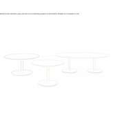 Oval wooden bistro side table Aves