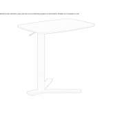 Rectangular HPL coffee table with height adjustment Sanpaul