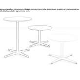 Round MDF coffee table with 4-star base Zaokskiy