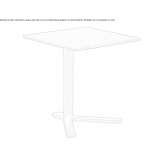 Square HPL coffee table with height adjustment Sanpaul