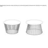 Round steel coffee table Appin