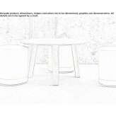 Round wooden coffee table Limeira
