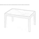 Rectangular marble coffee table Magdala