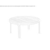 Round coffee table made of solid wood Hiram