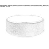 Round fabric coffee table with storage space Carano