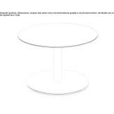 Low round coffee table made of HPL Srem