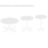 Round cork coffee table with 4-star base Hagaman