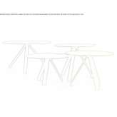 Aluminum coffee table Cabaret