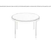 Round wooden side table Lardero