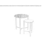 Round metal coffee table Ekenaes