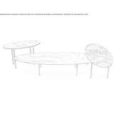 Metal oval coffee table Ekenaes