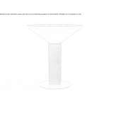 Round high side table Saix