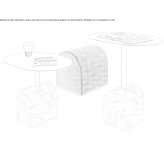 Metal coffee table Saliceto