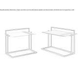 Porcelain stoneware side table Manduel