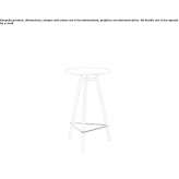 Round high side table Lurano