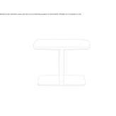 Square coffee table made of HPL Zurrieq
