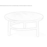 Round wooden coffee table Sudzha