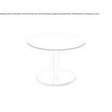 Low round coffee table made of MDF Podivin