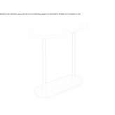 Oval wooden high side table Espinosa