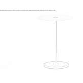 Round coffee table made of powder-coated steel Groveton