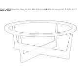 Coffee table with oak frame and glass top Berzo