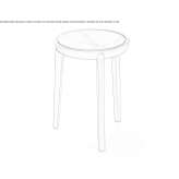 Round marble coffee table Magdala