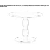 Low round coffee table in solid wood and metal Voltido