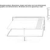 Square coffee table made of porcelain stoneware Manduel