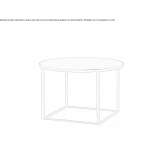 Low round coffee table made of ceramic materials Visone