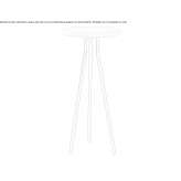 Round ash high side table Jabiru