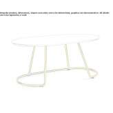 Oval, multi-layered coffee table made of wood Porlezza