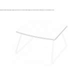 Rectangular HPL coffee table with a sled base Bonanza