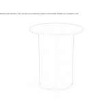 Tall side table with a round plate Kenton