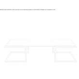 Low rectangular coffee table made of glass Balcauti