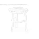 Round wooden coffee table Sudzha