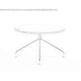 Round HPL coffee table with 4-star base Bonanza