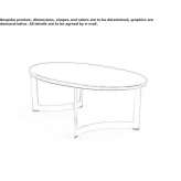 Metal oval coffee table Harlev