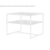 Low metal coffee table with storage space Straelen