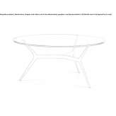 Low, round, glass coffee table Flix