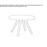 Round coffee table made of solid wood Valpovo
