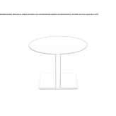 Low round coffee table made of HPL Podivin