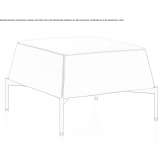 Fabric pouffe/coffee table Kaibito