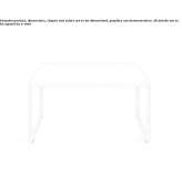 Square wooden coffee table on a sled base Caggiano