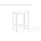 Low table made of marble and metal Seelitz