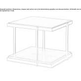 Square wooden coffee table with a metal frame Cruet