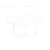 Coffee table with a round beech wood top and a sheet metal base Kenton