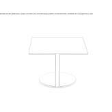 Low square coffee table made of HPL Podivin
